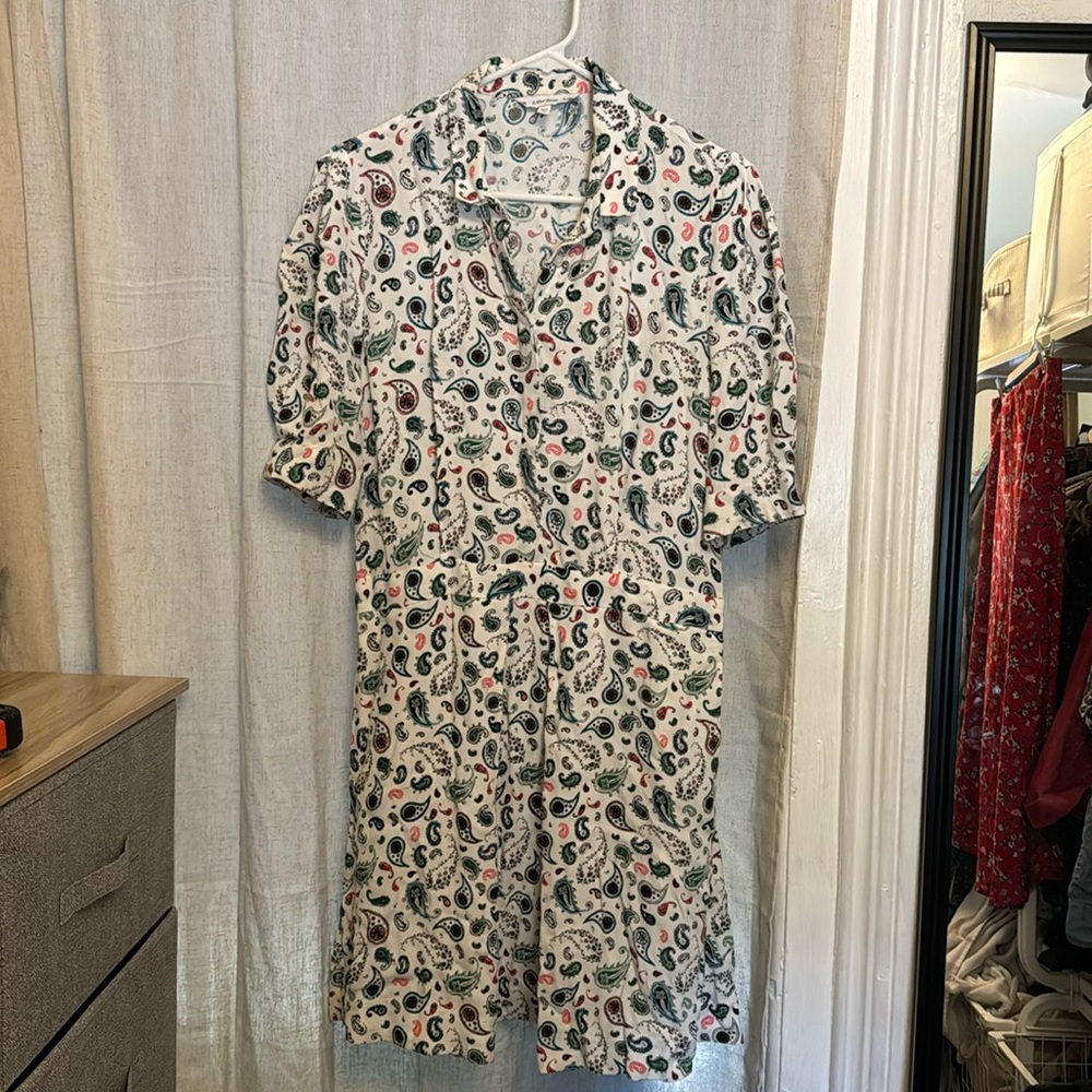 & Other Stories Paisley Print Pleated Dress